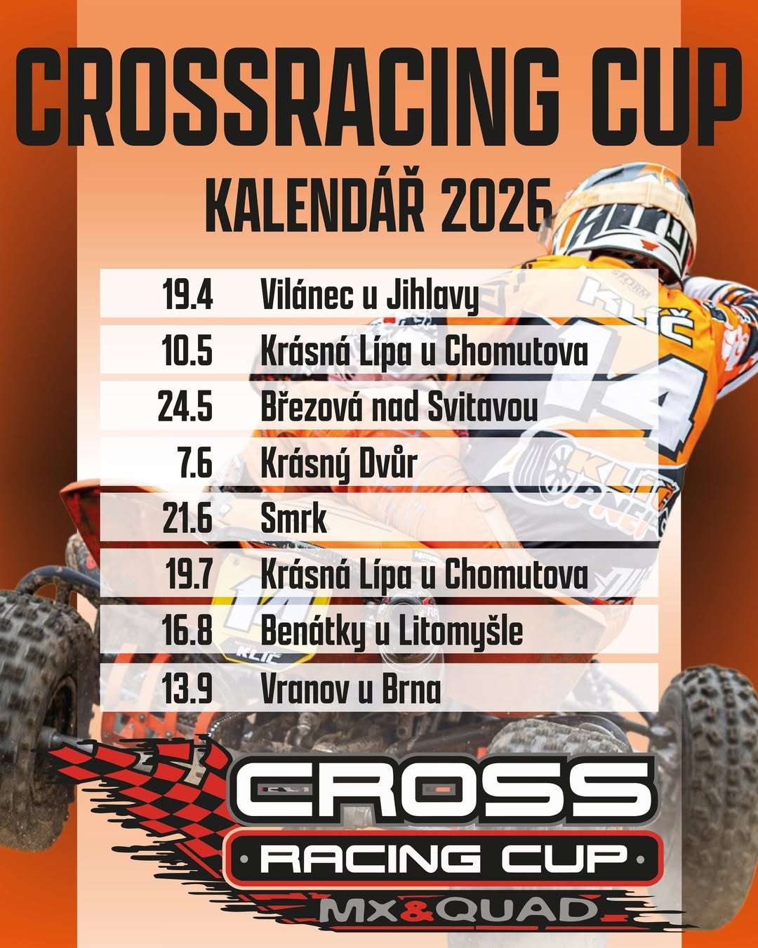 Kalendář Crossracing Cup 2026