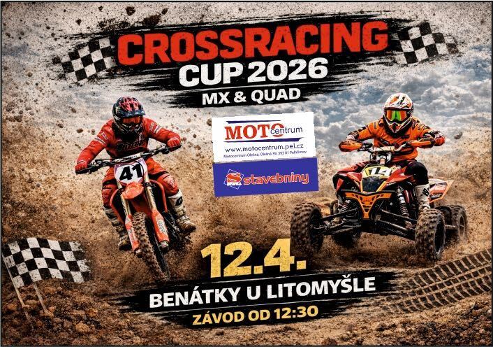 Crossracing Cup 2026 - 1. závod Benátky u Litomyšle, 12.4.2026