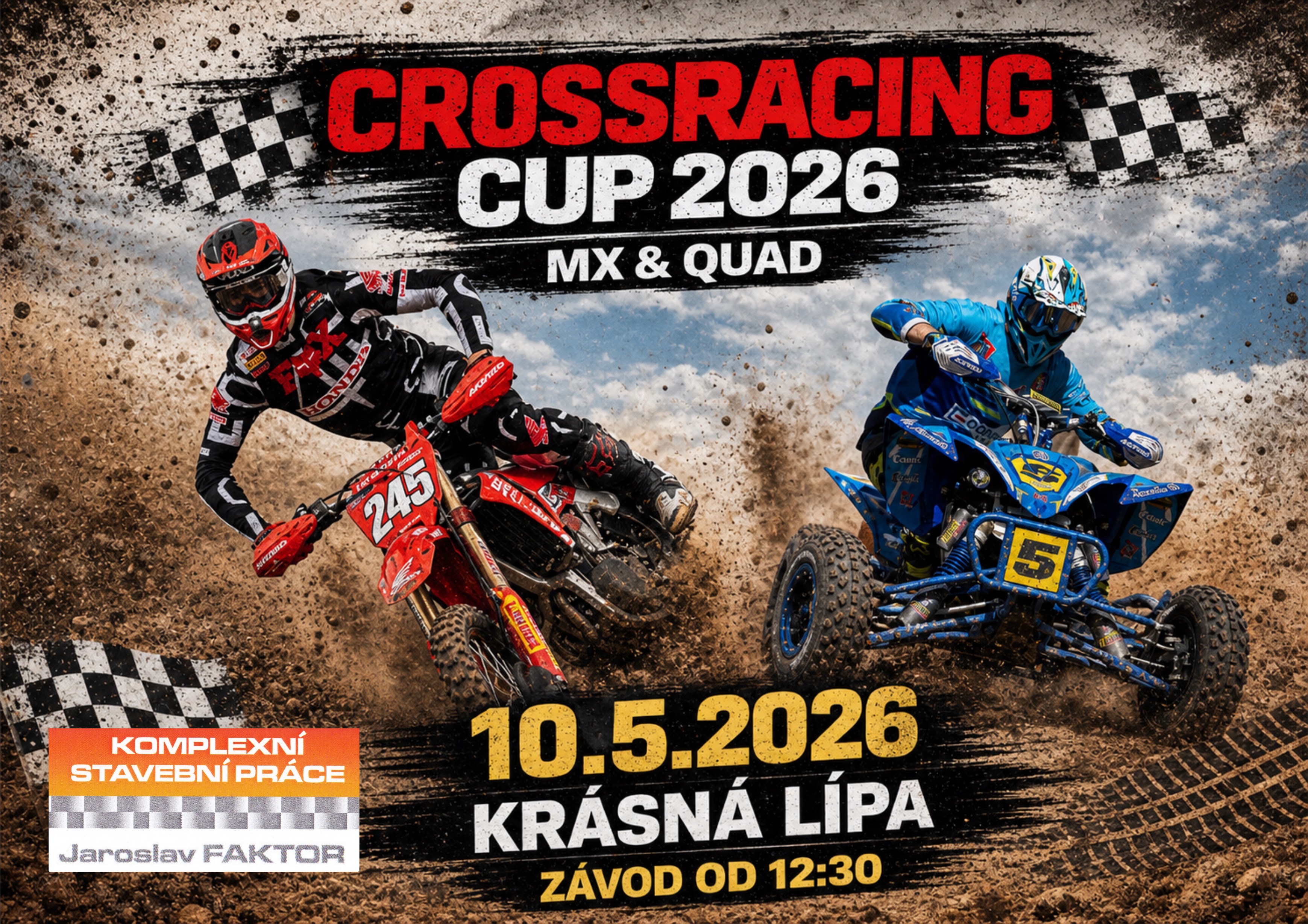 Crossracing Cup 2026 - 2. závod Krásná Lípa u Chomutova, 10.5.2026